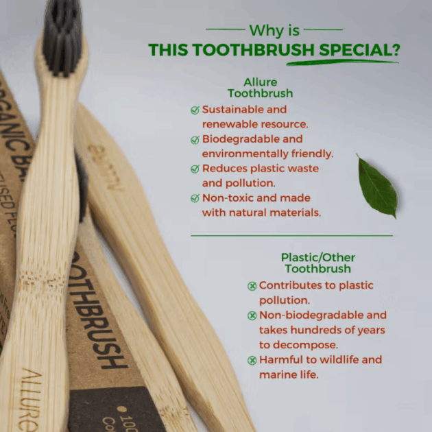 Allure Bamboo Toothbrush Charcoal - OT 01 (100 g) - Image 4