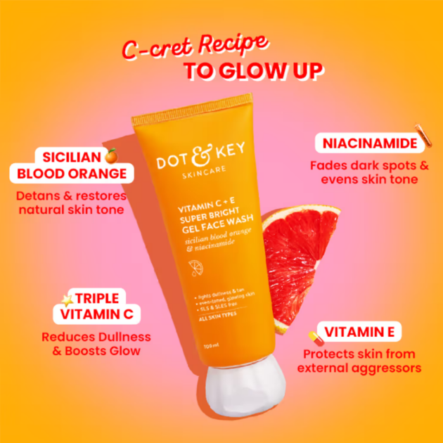 Dot & Key Vitamin C + E Super Bright Gel Face Wash - Image 4