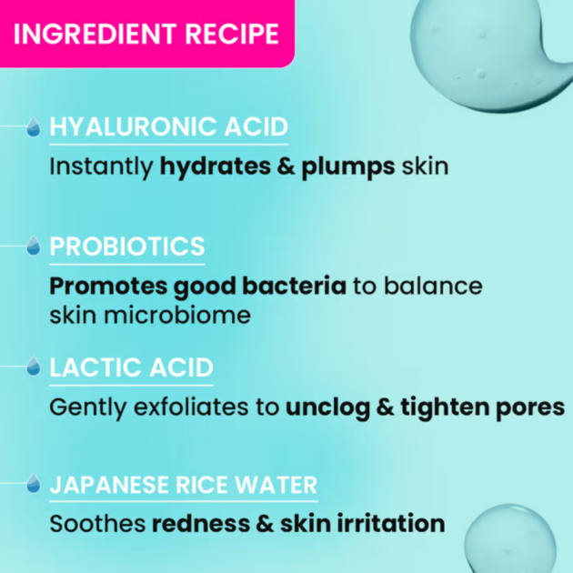 Dot & Key Rice Water Hydrating Toner with Hyaluronic for Oily, Sensitive Skin, Alcohol-Free (150ml) - Image 4