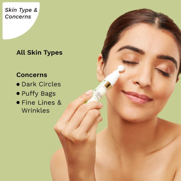 Pilgrim Squalane Roll-On Under Eye Eream Serum with Phyto-Retinol & Caffeine (15ml) - Image 5