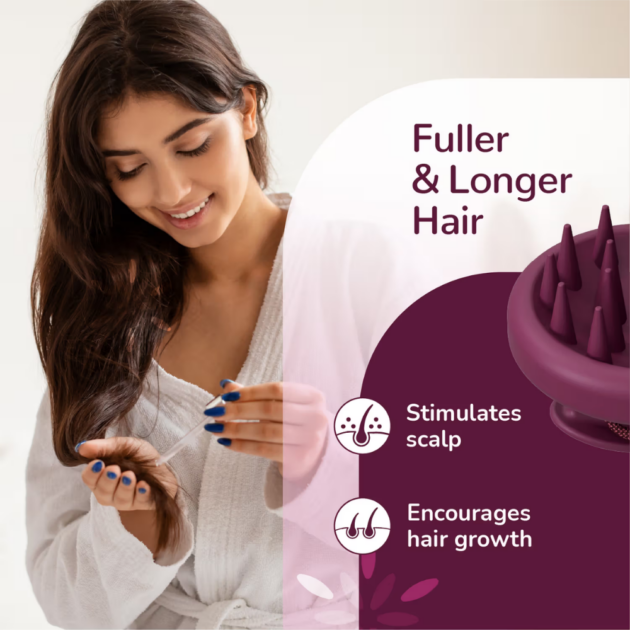 CARESMITH Bloom Scalp Massager All Silicone Body with Super Soft Bristles (1 pieces) - Image 5