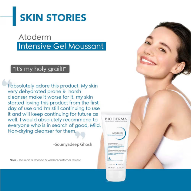 Bioderma Ultra-Soothing Foaming Gel Atoderm Intensive Gel Moussant With Niacinamide (200ml) - Image 5