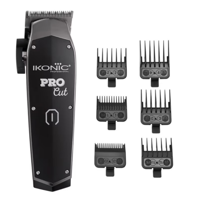 Ikonic Professional Pro Cut Hair Clipper - Black & Silver (1 pcs) - Image 5