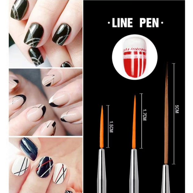 Bronson Professional Nail Art Kit Brush Set Acrylic Uv Polish Brushes Tool Kit (15Pcs) - Image 5