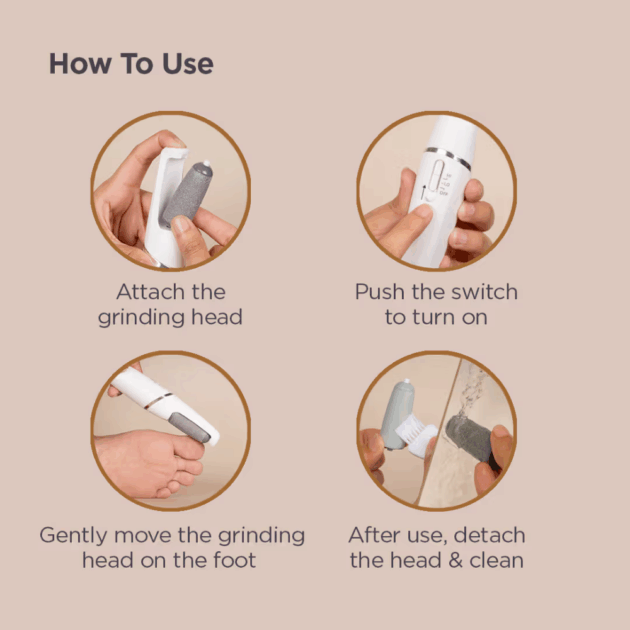 FURR Rechargeable Callus Remover for Feet (124g) - Image 5