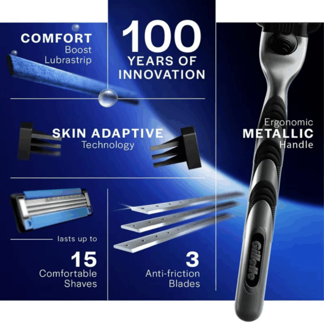 Gillette Mach 3 Shaving Blades for men (Pack Of 16 Cartridges) - Image 5