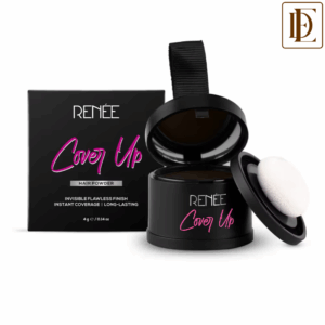 RENEE Cover-Up Hair Powder- Black, Cover Grey Roots & Bald Spots Instantly, Fuller & Denser Hair (4g)