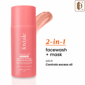 Foxtale Purify & Glow Cleanser + Mask With French Pink Clay & Sodium (100ml)