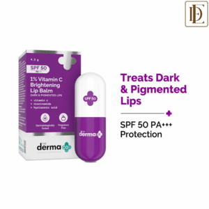 The Derma Co 1% Vitamin C Lip Balm with SPF 50 PA+++ for Pigmentation and Lip Brightening (4.5g)