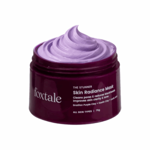 Foxtale De-Tan Skin Radiance Mask, With Lactic Acid, Brazilian Purple Clay & Kaolin Clay (75g)