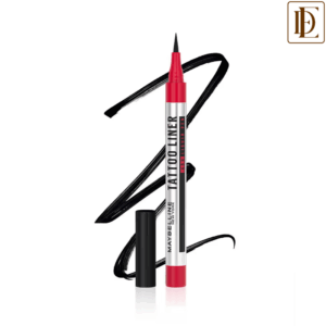Maybelline New York High Impact Tattoo Pen Liner, Lasts Up To 48H - Black, Water & Smudge-proof (1g)