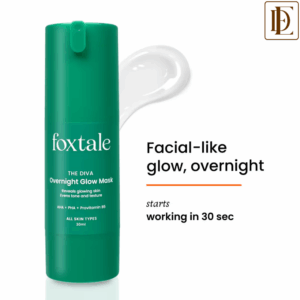 Foxtale Overnight Glow Mask With 4% Glycolic Acid & 3% Lactic Acid For Overnight Salon Like Glow AHA + PHA + Provitamin B5