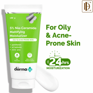 The Derma Co 5% Nia-Ceramide Mattifying Moisturizer for Oily & Acne Prone Skin 100g (100g)