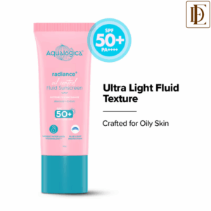Aqualogica Radiance Fluid Sunscreen SPF50+ PA++++ with Niacinamide & Watermelon For Oily Skin (50g)