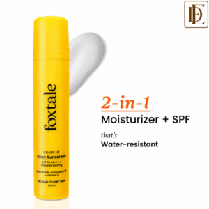 Foxtale Dewy Sunscreen SPF 70 PA++++ With Niacinamide + Provitamin B5 + Vitamin E
