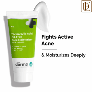 The Derma Co 1% Salicylic Acid Oil-free Moisturizer for Face With Oat Extract For Active Acne (50 g)