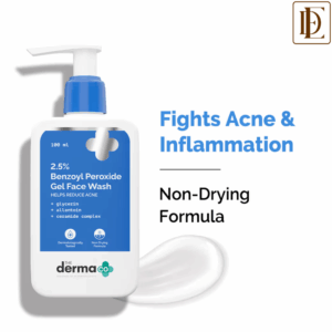 The Derma Co 2.5% Benzoyl Peroxide Gel Face Wash with Ceramides For Acne,Inflammation & Oily Skin (100ml)