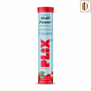 Plix Multi Power ACV Multivitamin + Apple Cider Vinegar Fizzy Effervescent Tablets - Apple Burst (15 Tablets)