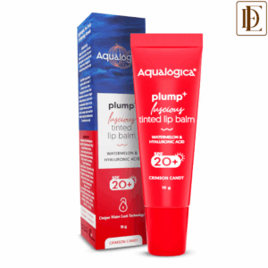 Aqualogica Crimson Candy Plump+ Luscious Tinted SPF 20+ Lip Balm with Watermelon & Hyaluronic Acid (10g)