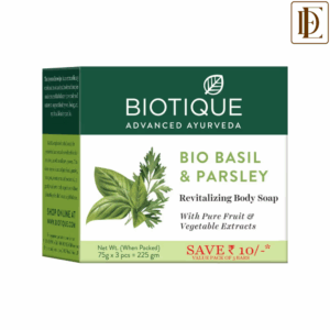 Biotique Basil & Parsley Revitalizing Bathing Bar-Pack of 3 (Each 75gm)