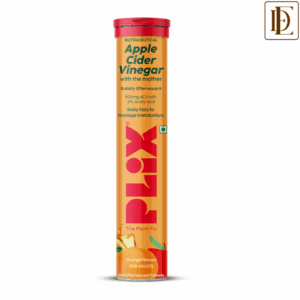Plix Apple Cider Vinegar Effervescent Tablet with Vitamin B6 & B12 - Orange (15 Tablets)