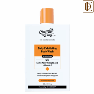 Chemist At Play Exfoliating Body Wash with 4% Lactic Acid, Salicylic Acid & Vit E, Treats Back Acne