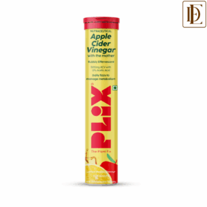 Plix Apple Cider Vinegar Effervescent Tablet with Vitamin B6 & B12 - Lemon Masala (15 Tablets)