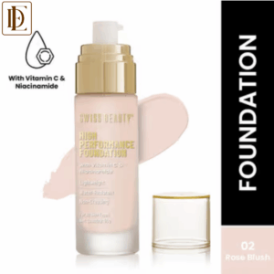 Swiss Beauty High Performance Foundation With Vitamin C & Niacinamide - 02 Rose Blush (55gm)