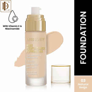 Swiss Beauty High Performance Foundation With Vitamin C & Niacinamide - 03 Natural Beige (55gm)