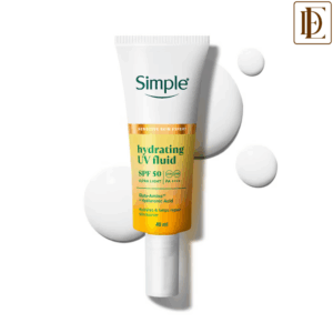 Simple Hydrating UV Fluid SPF 50 PA++++ Hyaluronic Acid Sunscreen For Dry & Sensitive Skin (40ml)